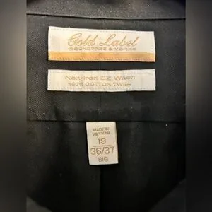 Roundtree & Yorke | Shirts | Gold Label Roundtree York Mens Black Dress  Shirt Size 9 3637 Big Tall | Poshmark